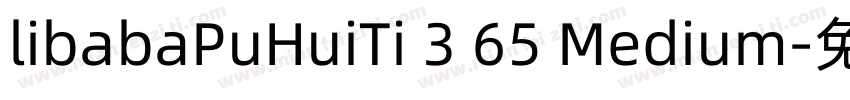 libabaPuHuiTi 3 65 Medium字体转换